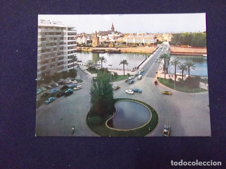 Postales: SEVILLA-V3- N&ordm;187-PLAZA DE CUBA Y PUENTE SAN TELMO