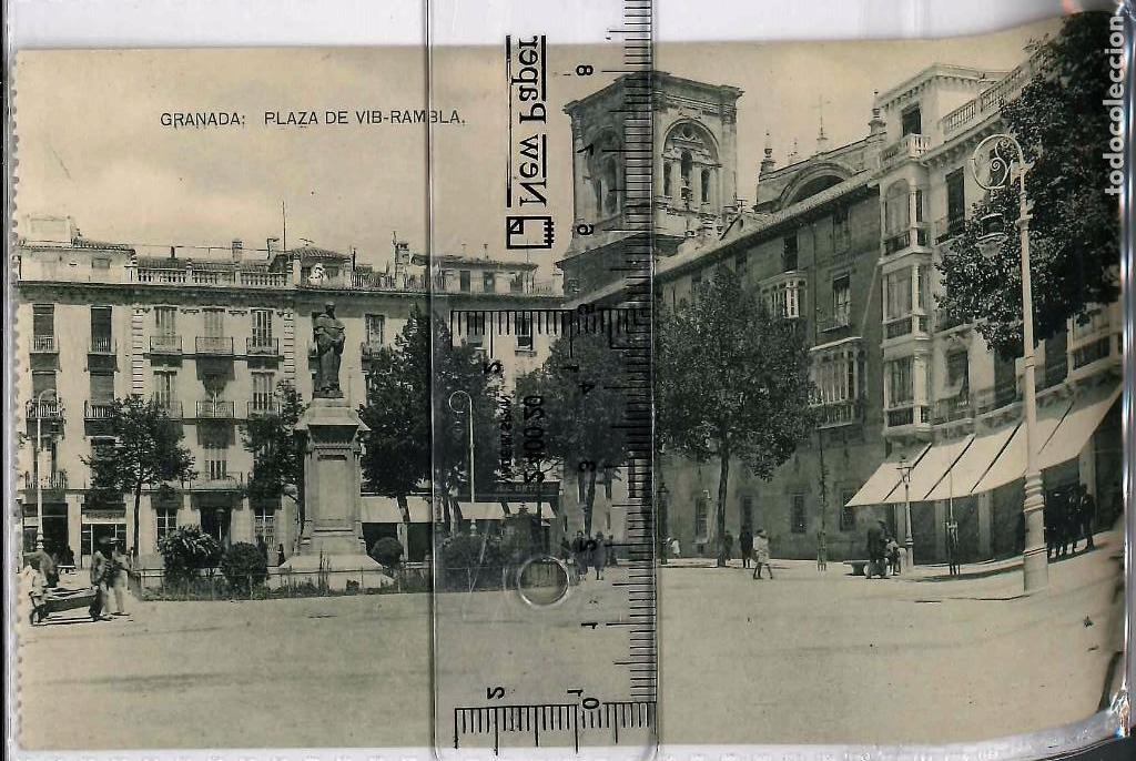 Postales: GRANADA PLAZA DE VID RAMBLA - Foto 1