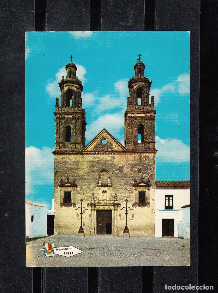 Postales: ECIJA. ANTIGUA IGLESIA DELA CONCEPCI&Oacute;N. TORRES GEMELAS