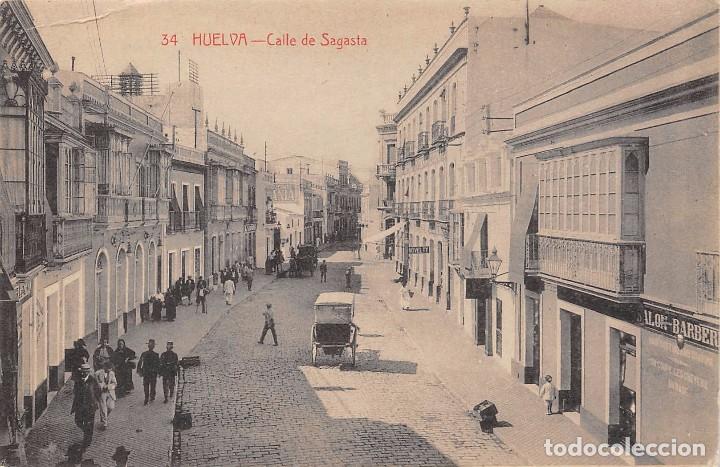 Postales: HUELVA.- CALLE DE SAGASTA
