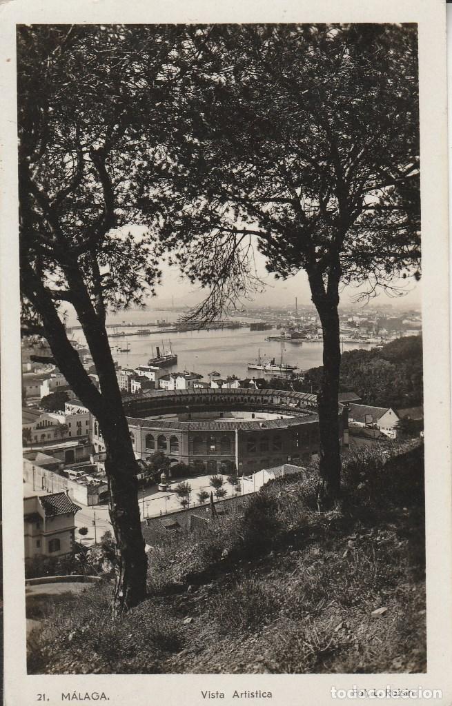 Postales: N&ordm; 30676 POSTAL MALAGA PLAZA DE TOROS Y PUERTO