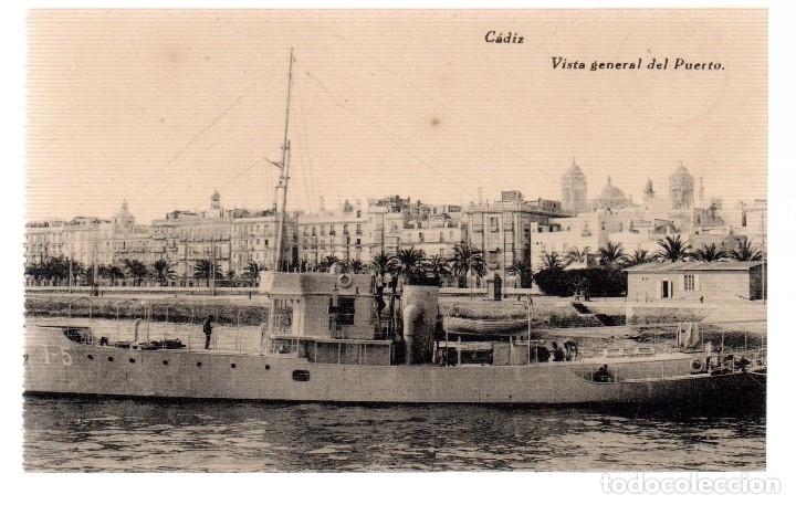 Postkarten: TARJETA POSTAL ,CADIZ ,VISTA GENERAL DEL PUERTO.