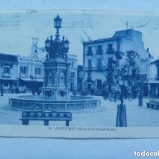 Postales: POSTAL DE ALGECIRAS ( CADIZ ) : PLAZA DE LA CONSTITUCION . CIRCULADA EN 1940 CON SELLO FRANCO. Lote 81942980