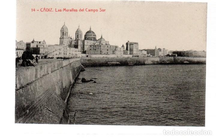 Postkarten: TARJETA POSTAL ,CADIZ ,LAS MURALLAS DEL CAMPO SUR. FOTOTIPIA THOMAS.