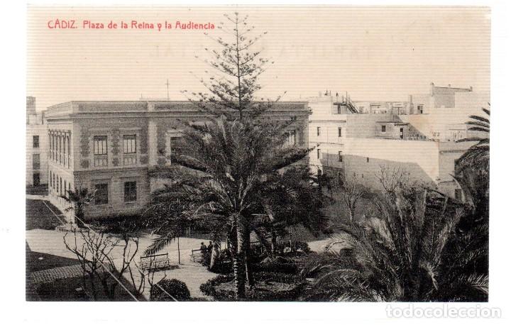 Postkarten: TARJETA POSTAL ,CADIZ ,PLAZA DE LA REINA Y LA AUDIENCIA.  FOTOTIPIA THOMAS.