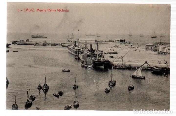 Postkarten: TARJETA POSTAL ,CADIZ ,MUELLE REINA VICTORIA. FOTOTIPIA THOMAS.
