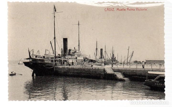 Postkarten: TARJETA POSTAL ,CADIZ ,MUELLE REINA VICTORIA. FOTOTIPIA THOMAS.