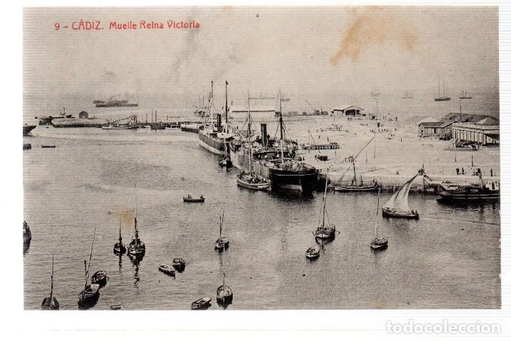 Postkarten: TARJETA POSTAL ,CADIZ ,MUELLE REINA VICTORIA. FOTOTIPIA THOMAS.