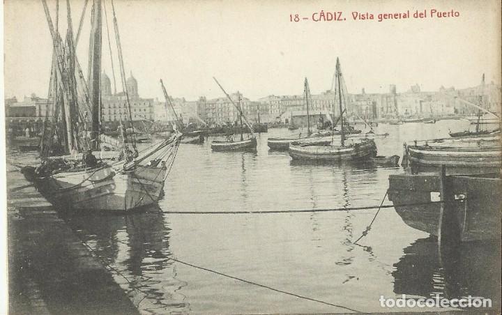 Postkarten: Postal Cadiz.N&ordm;18.Vista General del Puerto.Thomas.