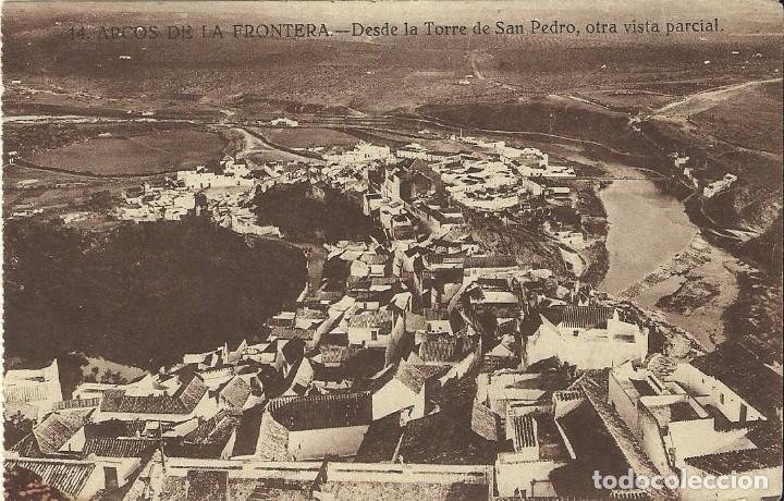 Postales: Postal Arcos.Cadiz.N&ordm;14.Desde la Torre de San Pedro,otra vista Parcial.