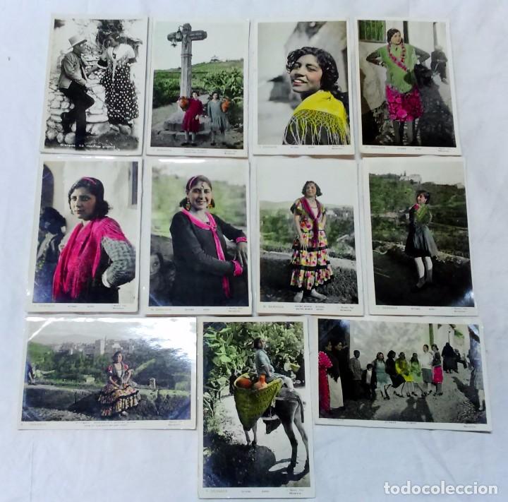 Postales: 11 ANTIGUAS POSTALES GRANADA - GITANA. NO CIRCULADAS. FOTOGRAFIA L. ROISIN. VER