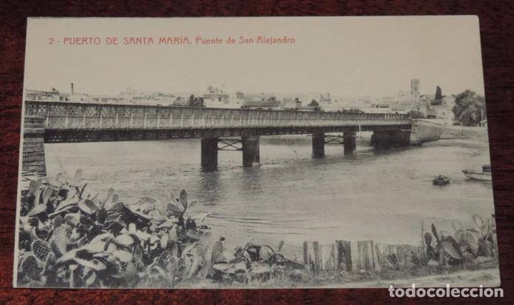 Postales: POSTAL ANTIGUA DEL PUERTO DE SANTA MARIA. PUENTE DE SAN ALEJANDRO. Ediciones Guillermo Uhl. Sin circ