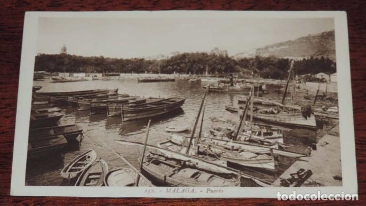 Postales: POSTAL MALAGA. PUERTO BARCAS. ED. ROISIN N&ordm; 232, NO CIRCULADA.