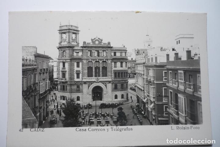 Postales: postal cadiz.-casa correos y teleg. foto roisin -cm