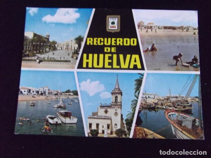 Postales: HUELVA-V43-COSTA DE LA LUZ-PLAZA DE JOSE ANTONIO-PLAYA DE PUNTA UMBRIA-ESCRITA