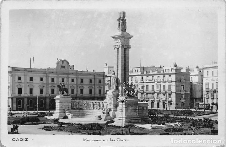 Postales: C&Aacute;DIZ.- MONUMENTO A LAS CORTES