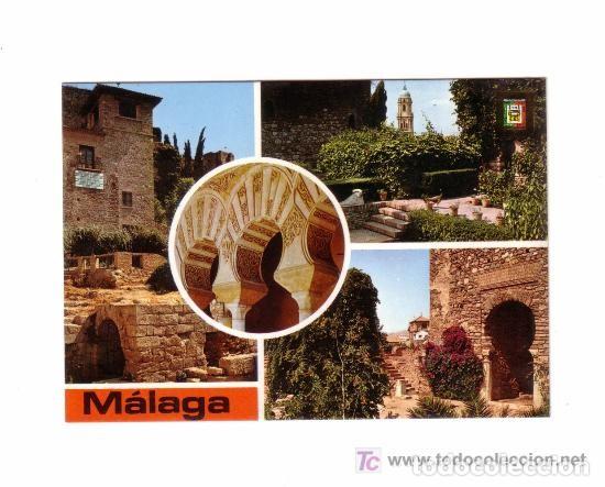 Postales: -48706 POSTAL MALAGA. LA ALCAZABA, SIMBOLO DE LA CIUDAD, ESCUDO DE ORO