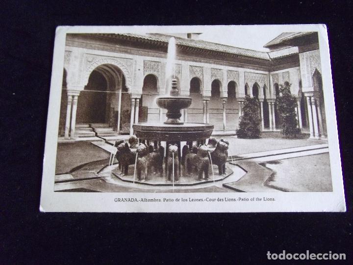 Postales: GRANADA-V43-ALHAMBRA-PATIO DE LOS LEONES