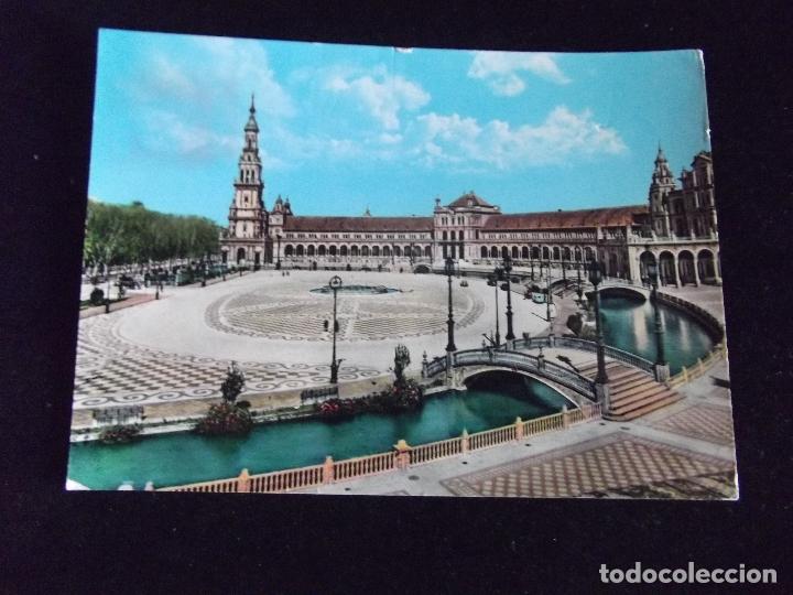 Postcards: SEVILLA-V43-CIRCULADA-PLAZA DE ESPA&Ntilde;A.