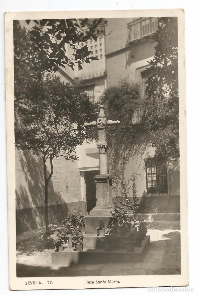 Postais: SEVILLA  N&ordm; 27 .- PLAZA SANTA MARTA