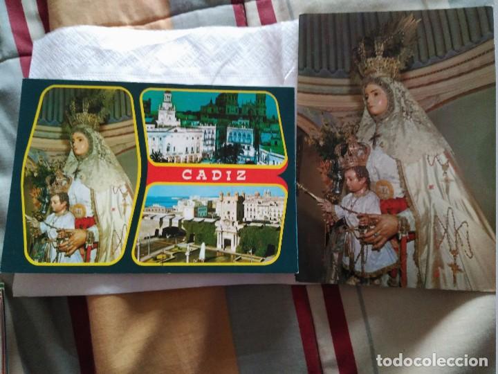 Postales: cadiz 2 postales virgen del rosario