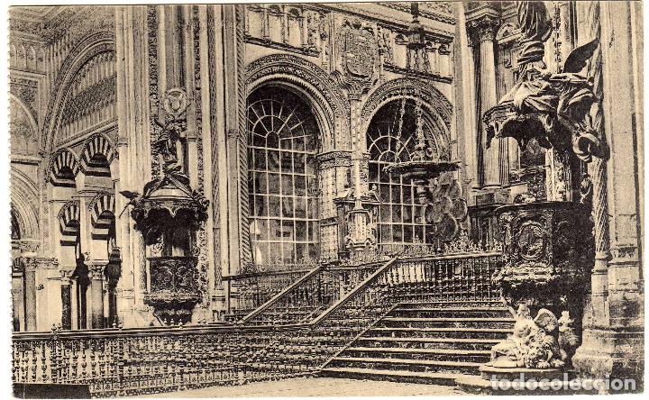 Postais: POSTAL CORDOBA - CATEDRAL - PULPITO Y ESCALERAS DEL ALTAR MAYOR