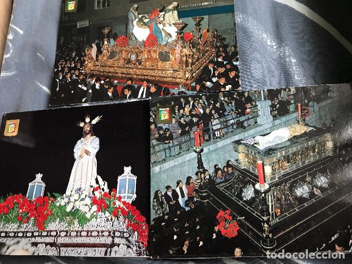 Postales: LOTE POSTALES ANTIGUAS SEMANA SANTA MALAGA ESCUDO ORO