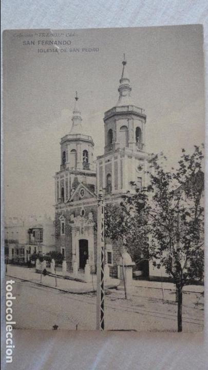 Postales: ANTIGUA POSTAL.IGLESIA SAN PEDRO.SAN FERNANDO.CADIZ.COLECCION TREBOL.1912