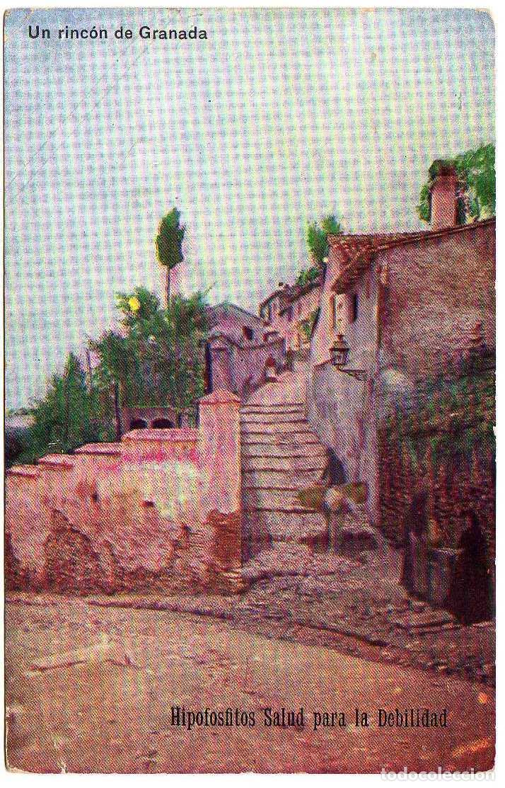 Cartoline: BONITA POSTAL - UN RINCON DE GRANADA - HIPOFOSFITOS SALUD PARA LA DEBILIDAD