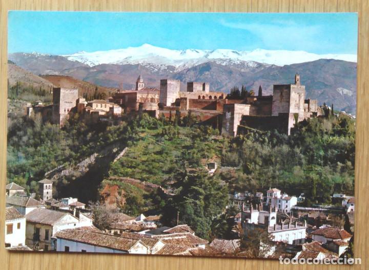 Postales: GRANADA- ALHAMBRA Y SIERRA NEVADA