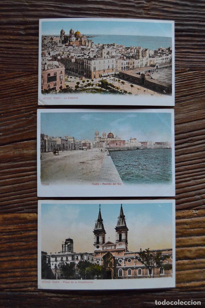 Postales: CADIZ. CATEDRAL, RECINTO SUR Y PLAZA DE LA CONSTITUCI&Oacute;N. REVERSO SIN DIVIDIR (ANTERIOR A 1905)