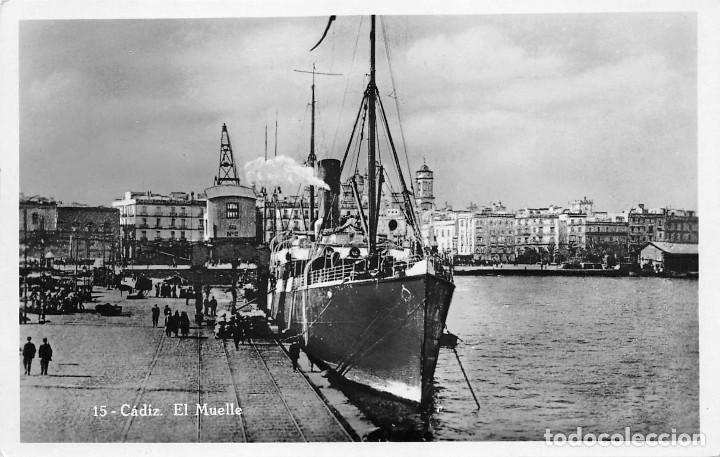 Postales: C&Aacute;DIZ.- EL MUELLE