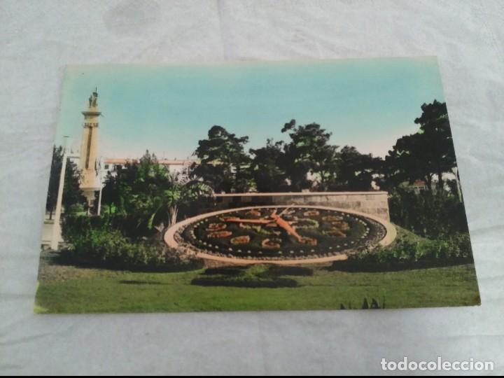 Postales: cadiz plaza de espa&ntilde;a reloj de flores y monumento a las cortes