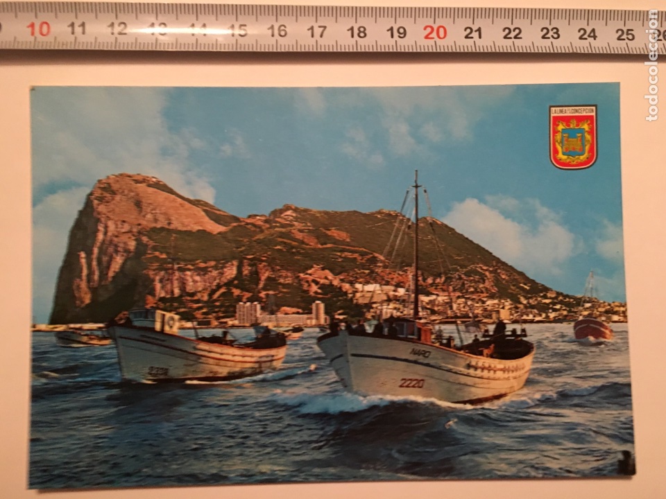 Postales: Postal. 41. PE&Ntilde;&Oacute;N DE GIBRALTAR. SALIDA A LA PESCA. L. CABELLO GARC&Iacute;A. H. 1960