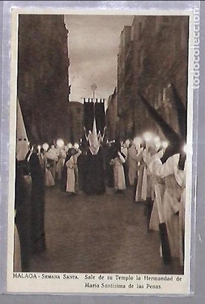Postcards: TARJETA POSTAL DE MALAGA - SEMANA SANTA. SALIDA DE MARIA SANTISIMA DE LAS PENAS