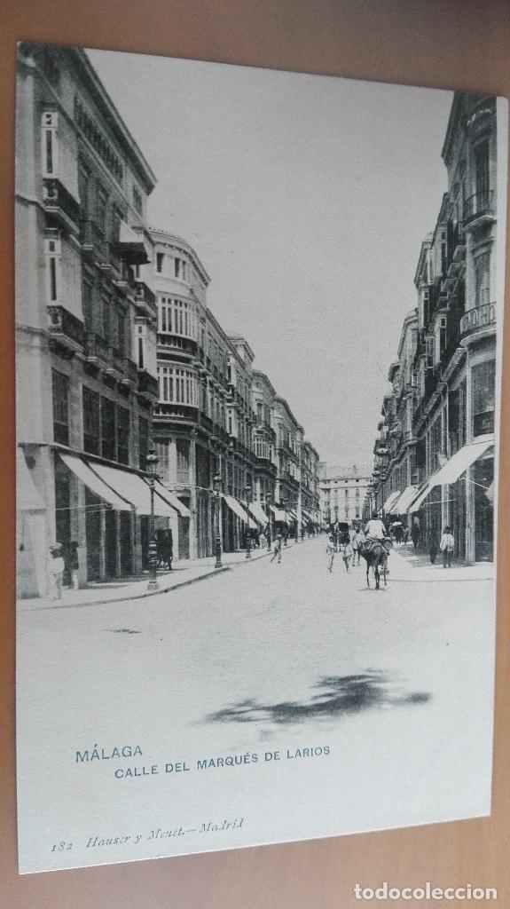 Postales: POSTAL MALAGA N&ordm; 182 CALLE DEL MARQUES DE LARIOS EDIC. HAUSER Y MENET ANDALUCIA