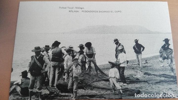 Postales: POSTAL MALAGA PESCADORES SACANDO EL COPO EDIC. RAFAEL TOVAL - HAUSER Y MENET ANIMADA  ANDALUCIA
