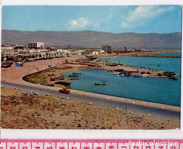 Postales: D50 POSTAL ROQUETAS DE MAR ALMERIA, A&Ntilde;O 1970, VISTA DEL PUERTO