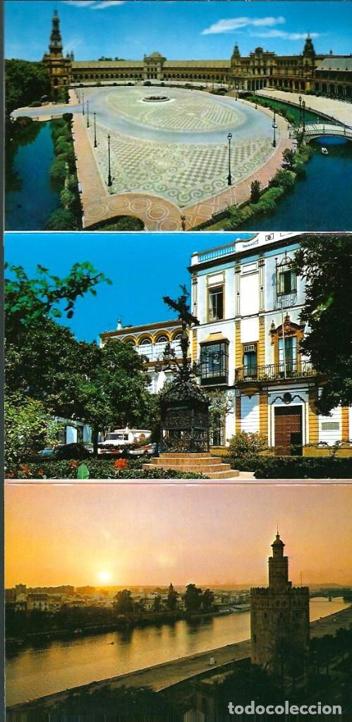 Postales: BLOC DE 12 POSTALES DE  SEVILLA - Foto 3