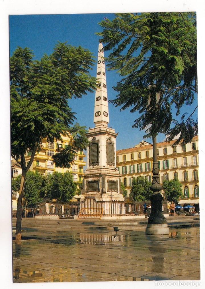 Postales: -68068 POSTAL PLAZA DE LA MERCED Y MONUMENTO A TORRIJOS, MALAGA