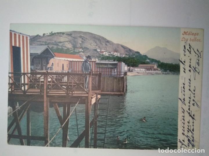 Postales: LOS BA&Ntilde;OS.   M&Aacute;LAGA.  CIRCULADA - Foto 1