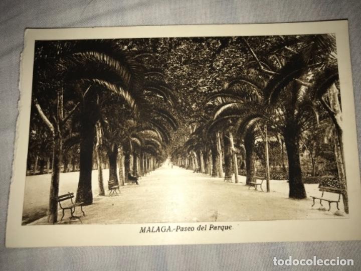 Postales: ANTIGUA POSTAL MALAGA PASEO DEL PARQUE ROISIN