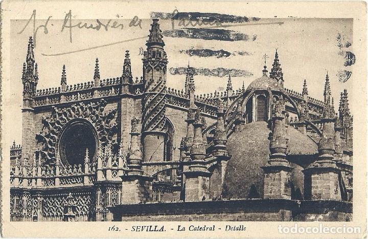Postales: 0799A - SEVILLA- LA CATEDRAL - DETALLE - ROISIN &ndash; CIRCULADA &ndash; DATA 1950
