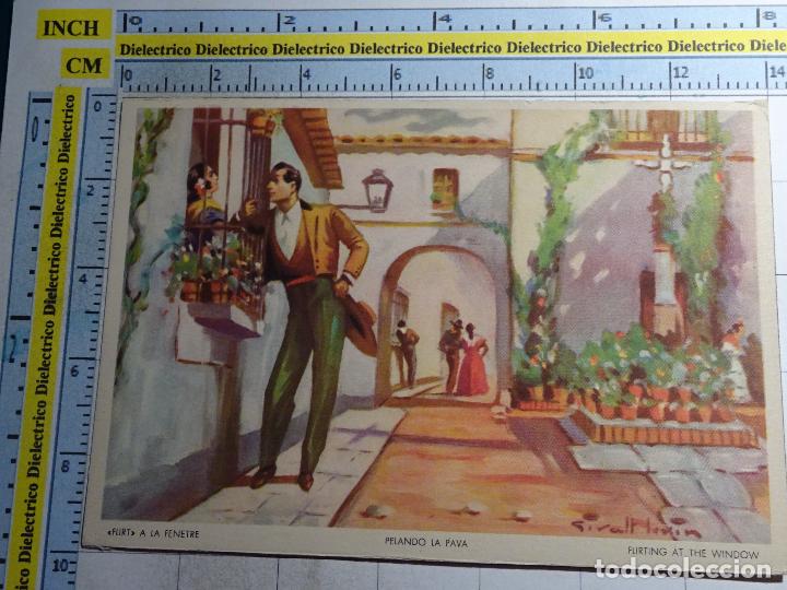 Postcards: POSTAL A&Ntilde;OS 30 50. ESCENAS ANDALUZAS. PELANDO LA PAVA. LAIETANA. 1901