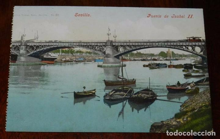 Postkarten: POSTAL DE SEVILLA. PUENTE DE ISABEL II. (TOMAS SANZ, N&ordm; 38), (PURGER & CO. 5776). NO CIRCULADA.