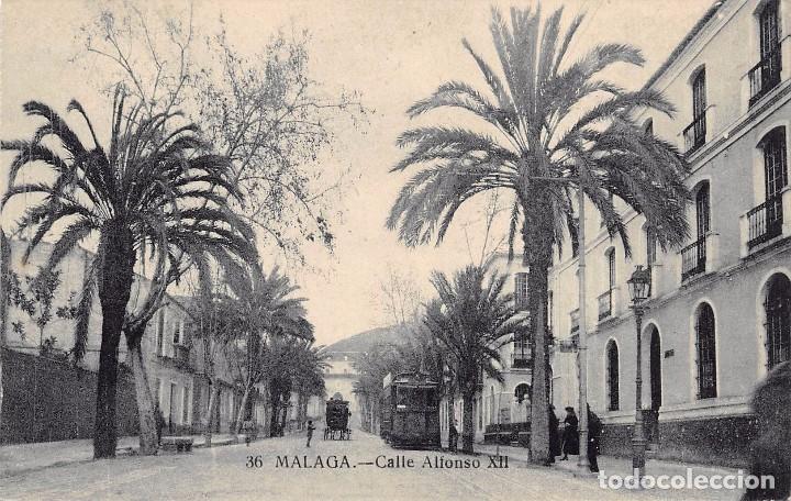 Postales: M&Aacute;LAGA.- CALLE ALFONSO XII