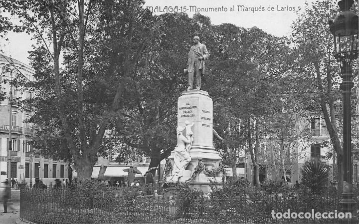 Postales: M&Aacute;LAGA.- MONUMENTO AL MARQU&Eacute;S DE LARIOS
