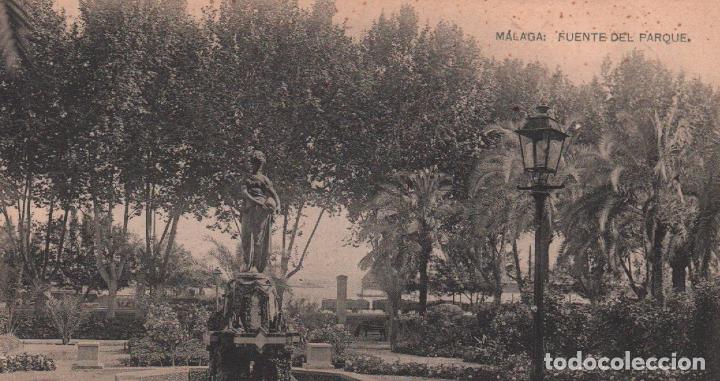Postales: POSTAL MALAGA FUENTE DEL PARQUE  . P.MUNDI/ANDA.-63