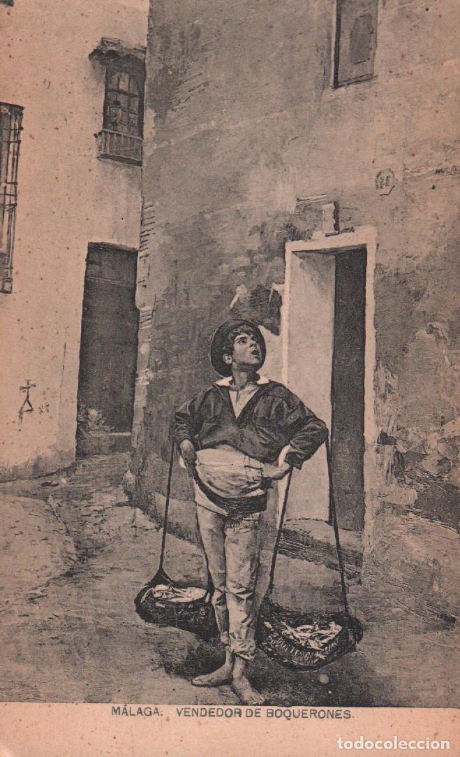 Postales: POSTAL MALAGA - VENDEDOR DE BOQUERONES  . P.MUNDI/ANDA.-66