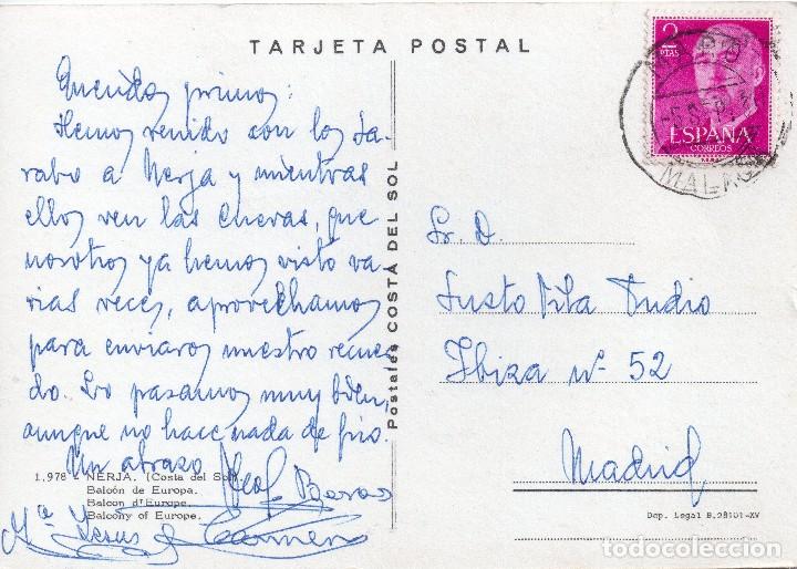 Postales: NERJA  MALAGA  BALCON DE EUROPA - Foto 2